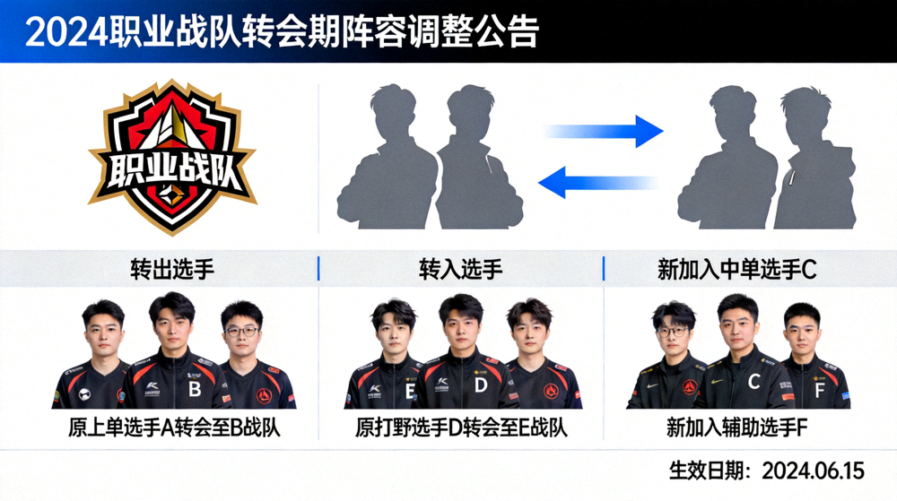 职业战队转会期阵容调整官方公告配图